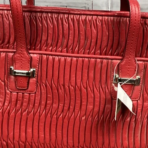 Coach Taylor Gathered Leather Alexis Carryall Tote Red NWT - Picture 8 of 16